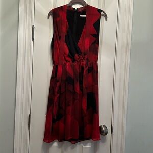 Pretty and flowy black and red dress!